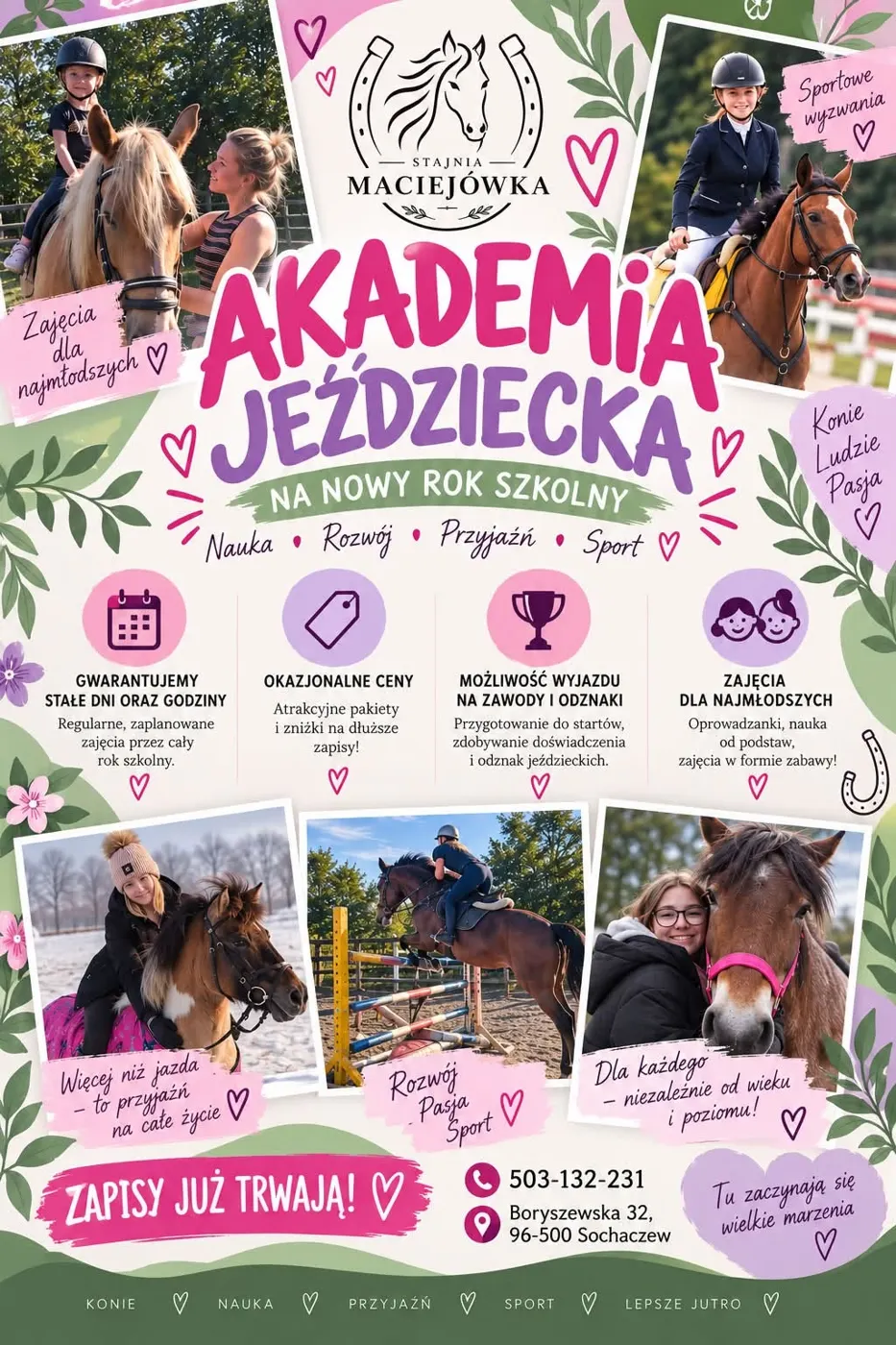 Plakat Akademii Jeździeckiej